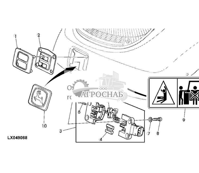 ДИСТАНЦИОННОЕ УПРАВЛЕНИЕ С ЛЕВОЙ  ПРАВОЙ СТОРОНЫ, ОСЬ БАЛАНСИРА 